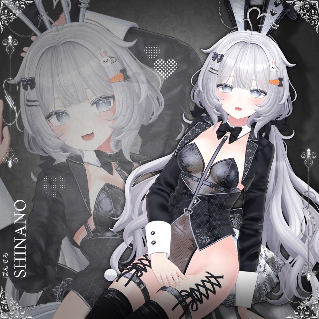 【7アバター対応】🐇Evergrace_Bunny_Hair🐇