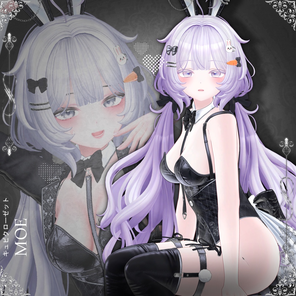 【7アバター対応】🐇Evergrace_Bunny_Hair🐇