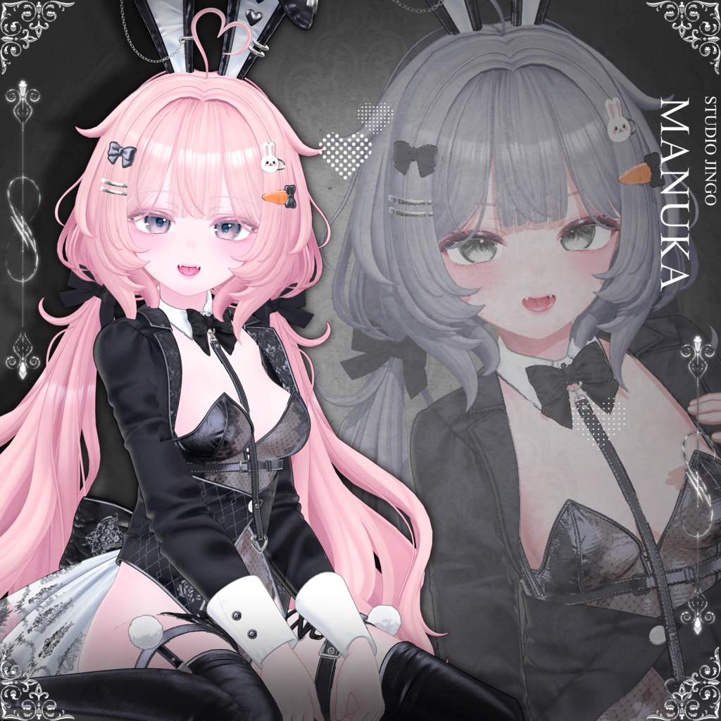 【7アバター対応】🐇Evergrace_Bunny_Hair🐇