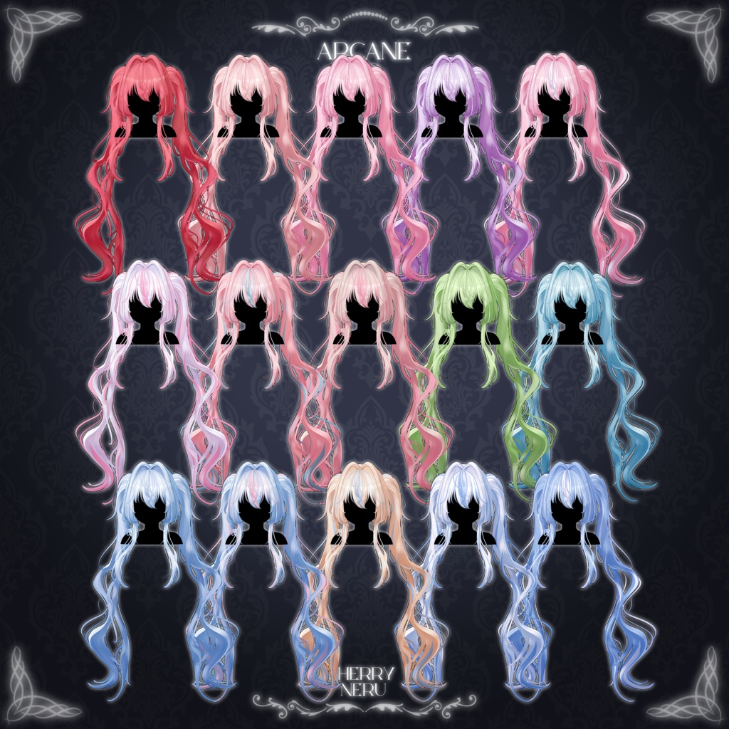 【7アバター対応】🎃Arcane_Veil_Hair🎃