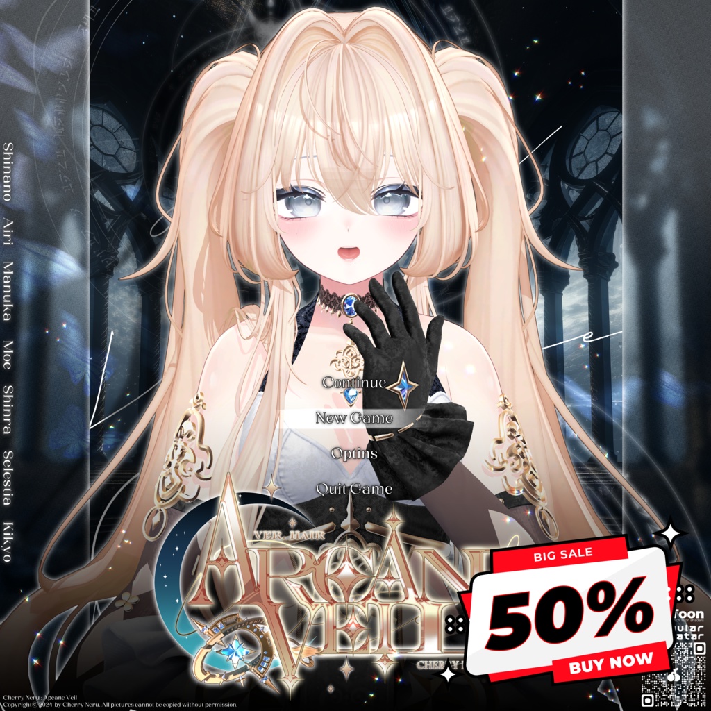 【7アバター対応】🎃Arcane_Veil_Hair🎃