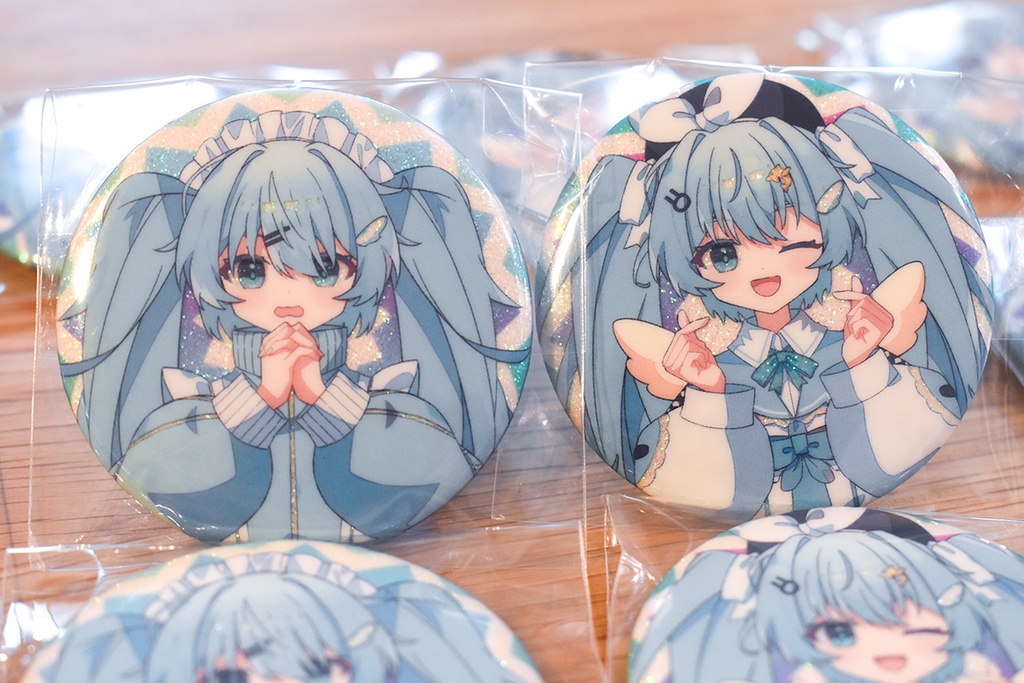 えんじぇる☆てすと!ラメ缶バッジ(2種セット)