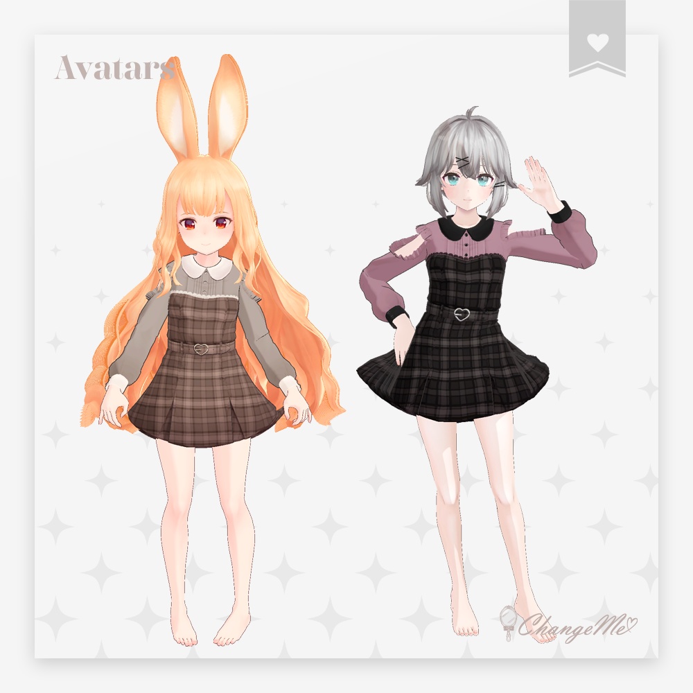 3D衣装『ガーリーチェックOP』