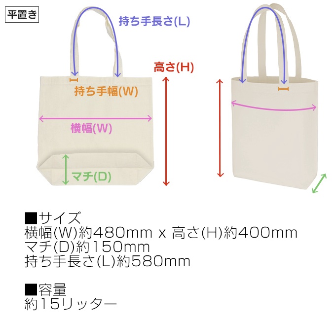 熊族トートバッグ(マチ付)