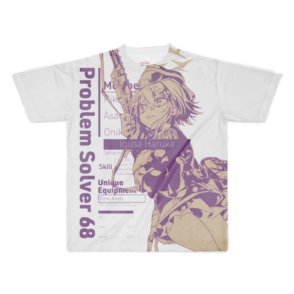 フルグラフィックTシャツ 【 便利屋68 ハルカ 】 ブルアカ