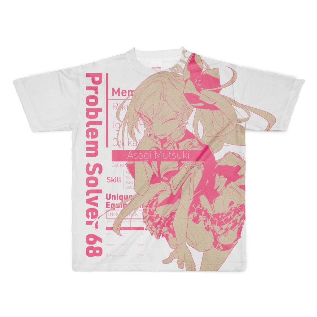 フルグラフィックTシャツ 【 便利屋68 ムツキ 】 ブルアカ