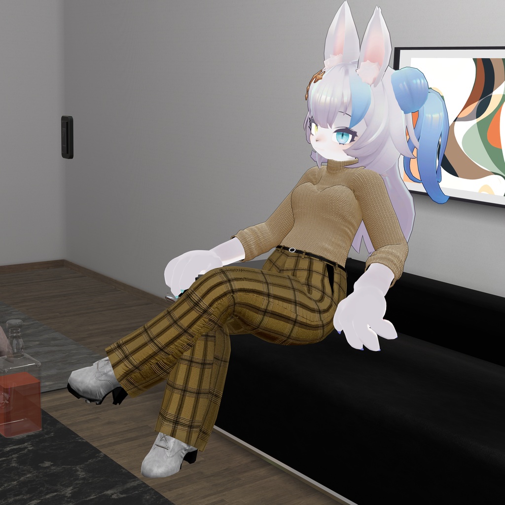 【しっぽ穴あり】きれいめパンツ