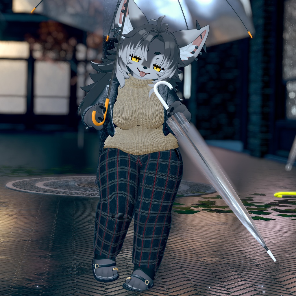 【しっぽ穴あり】きれいめパンツ