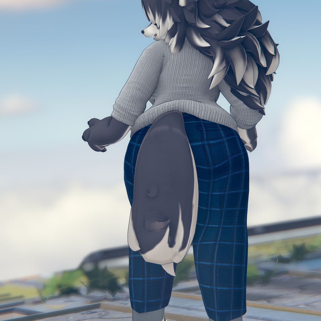 【しっぽ穴あり】きれいめパンツ