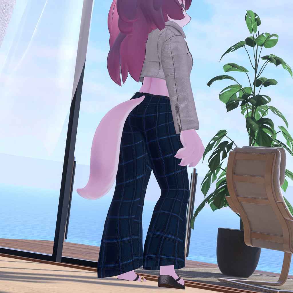 【しっぽ穴あり】きれいめパンツ