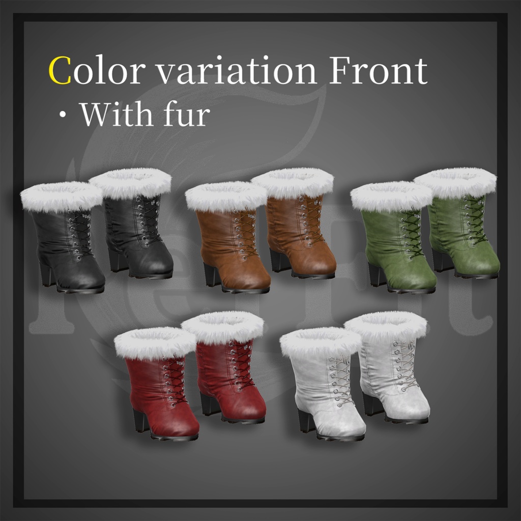 【ファーの付け外し可能】 LaceUp Boots