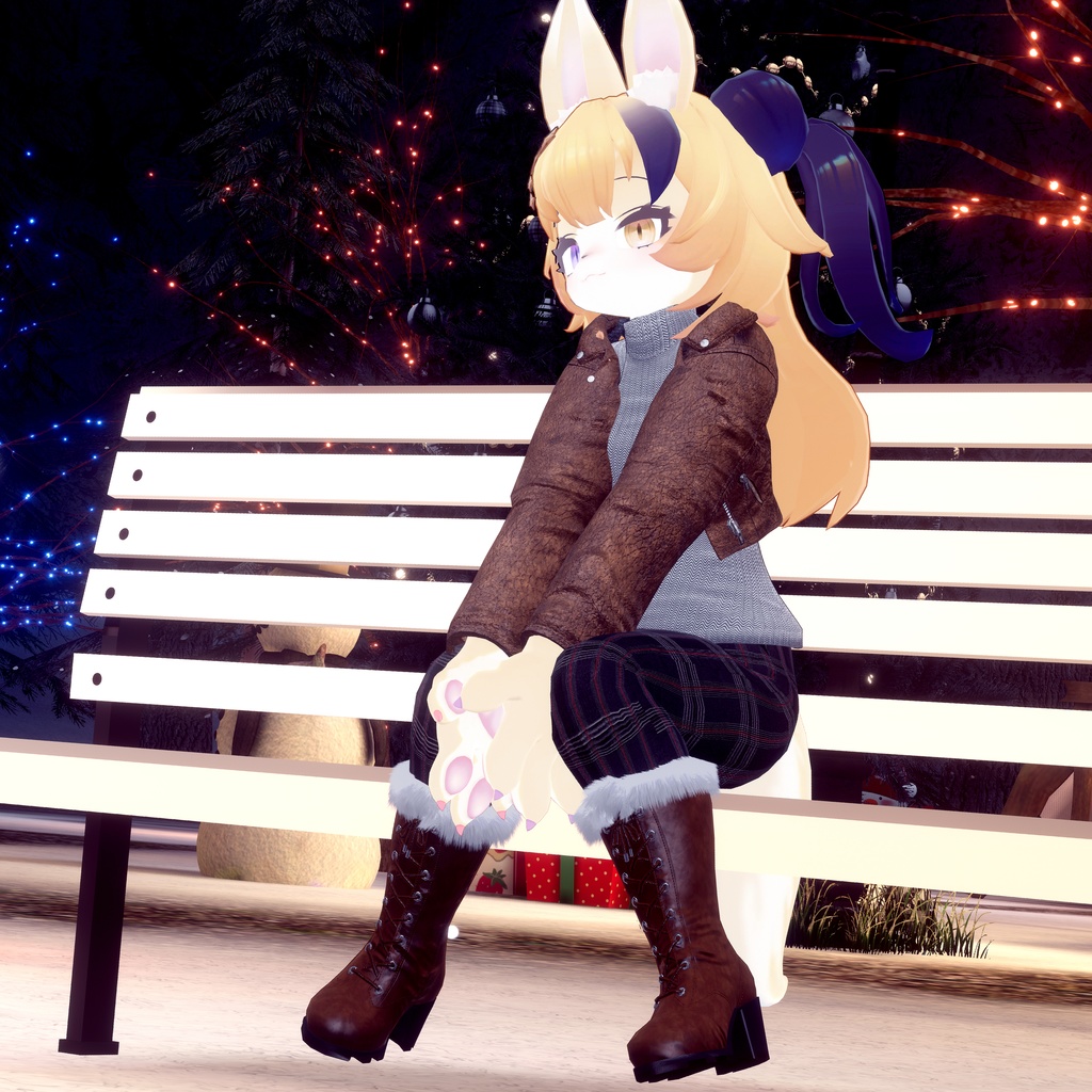 【ファーの付け外し可能】 LaceUp Boots