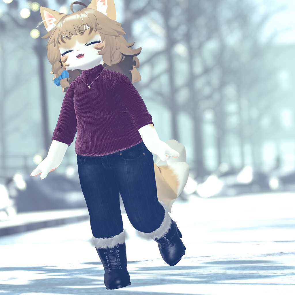 【ファーの付け外し可能】 LaceUp Boots