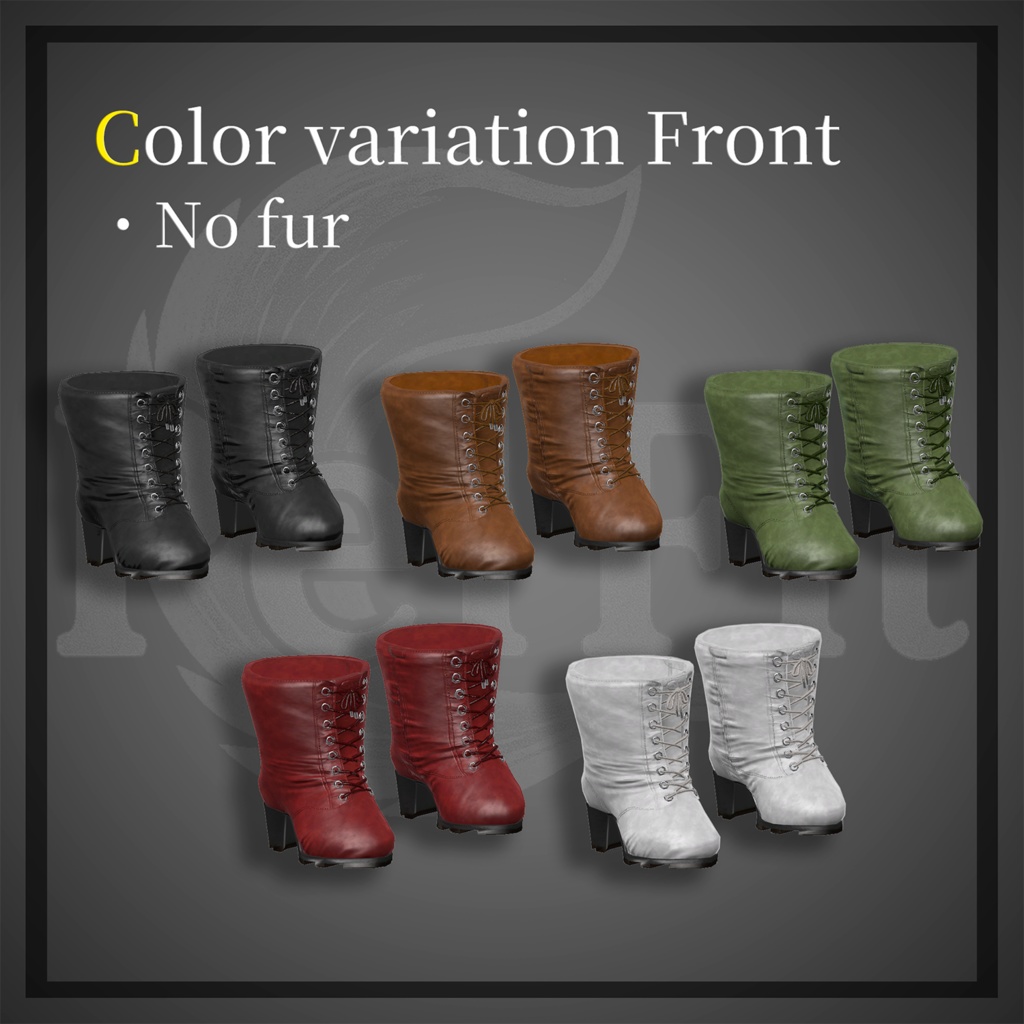 【ファーの付け外し可能】 LaceUp Boots