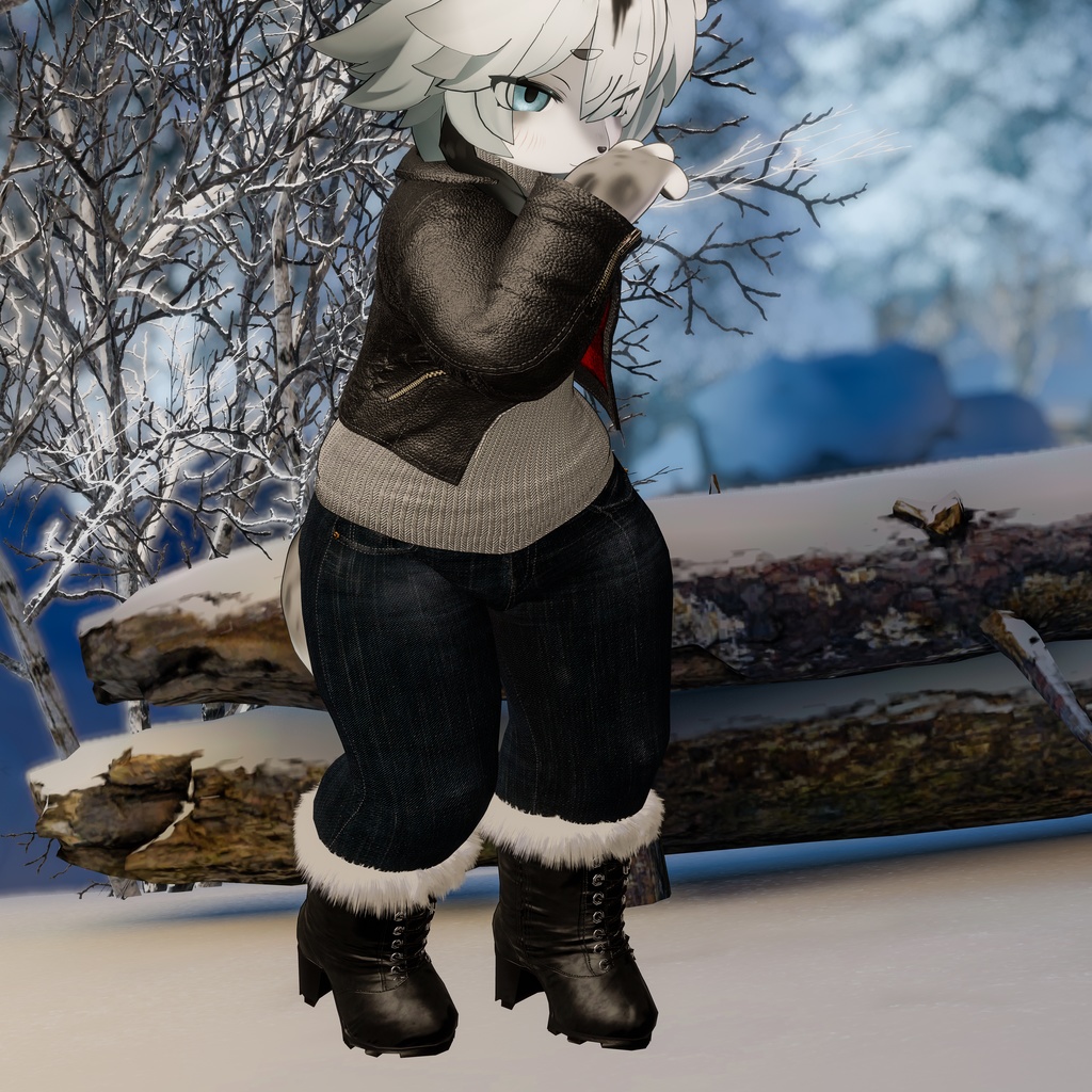 【ファーの付け外し可能】 LaceUp Boots