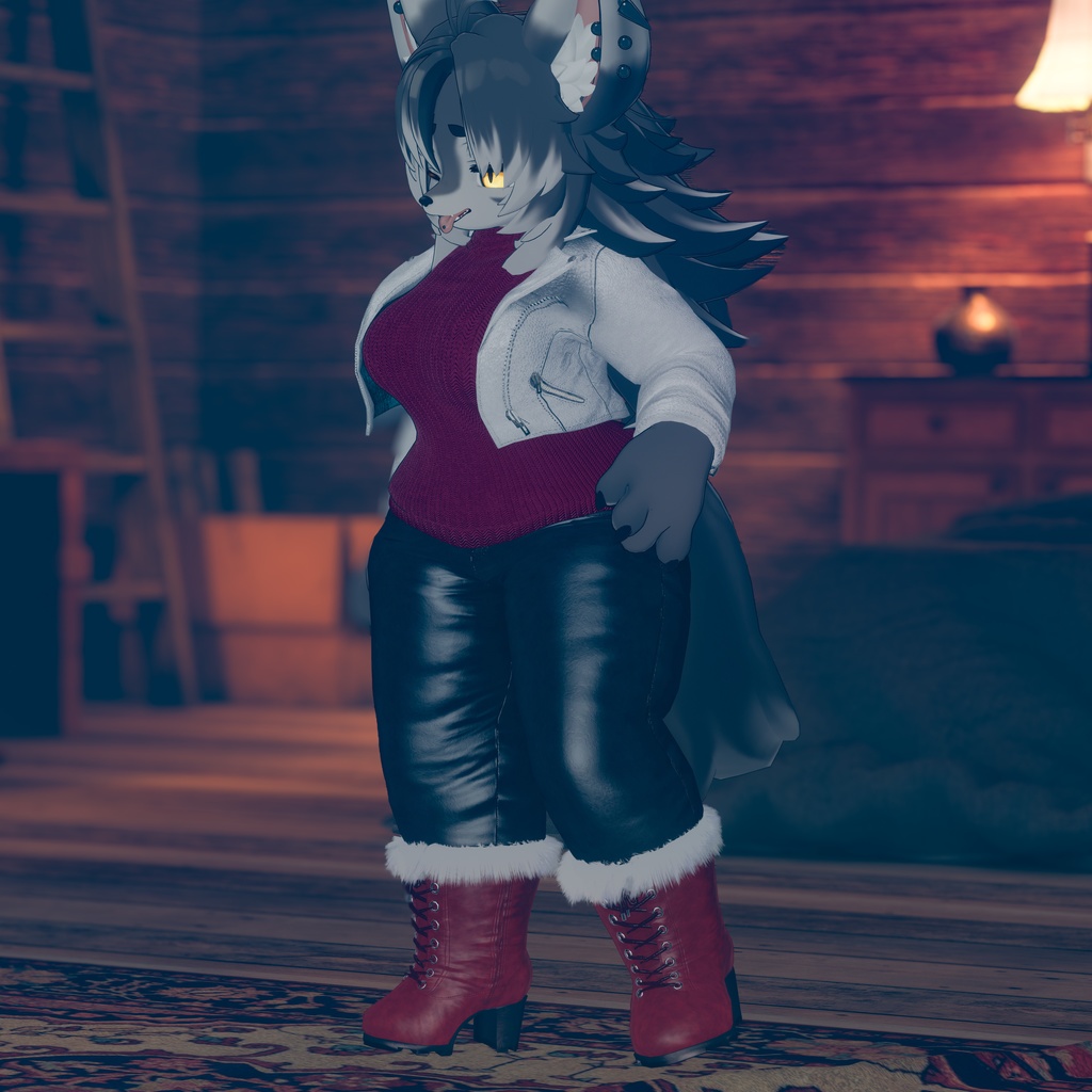 【ファーの付け外し可能】 LaceUp Boots