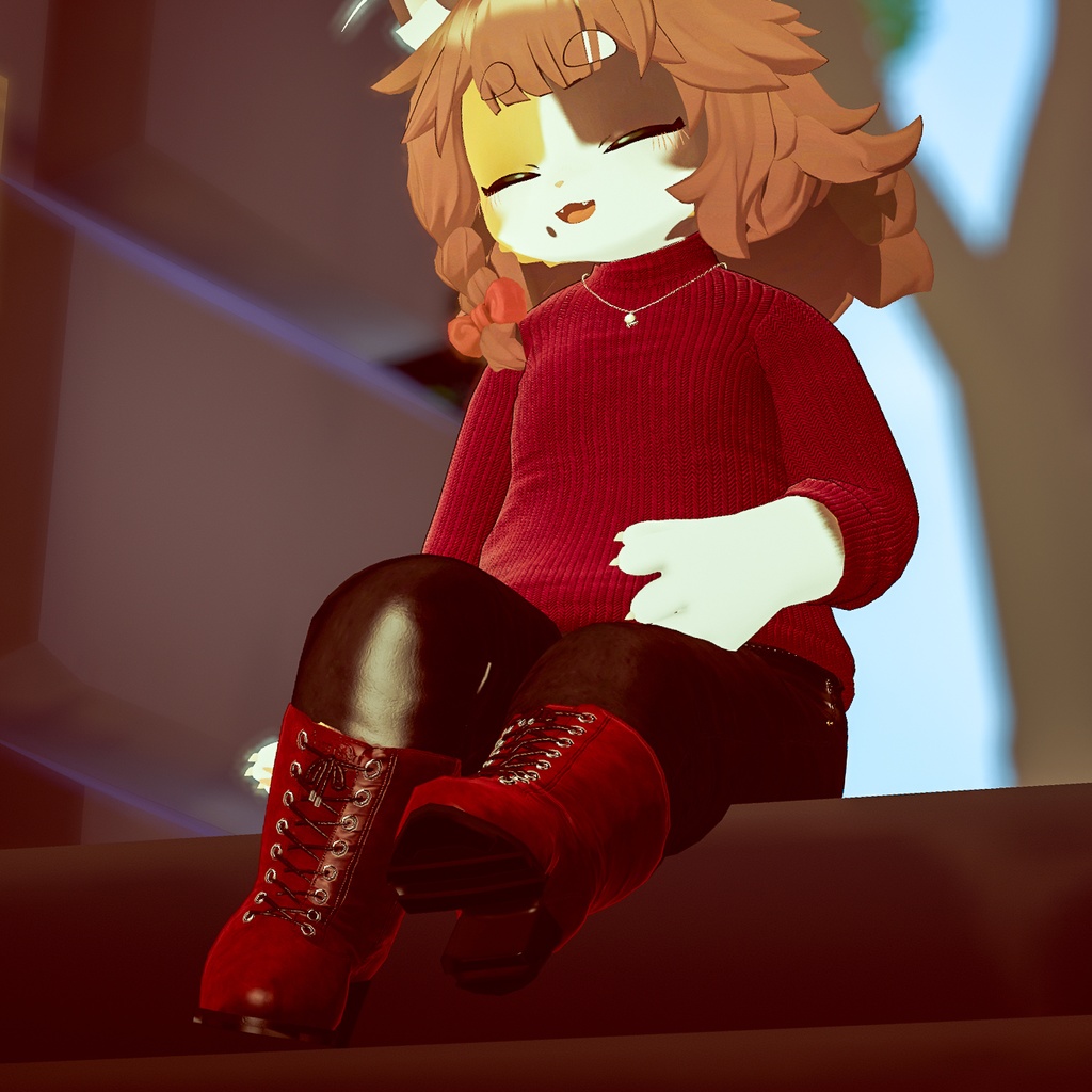 【ファーの付け外し可能】 LaceUp Boots