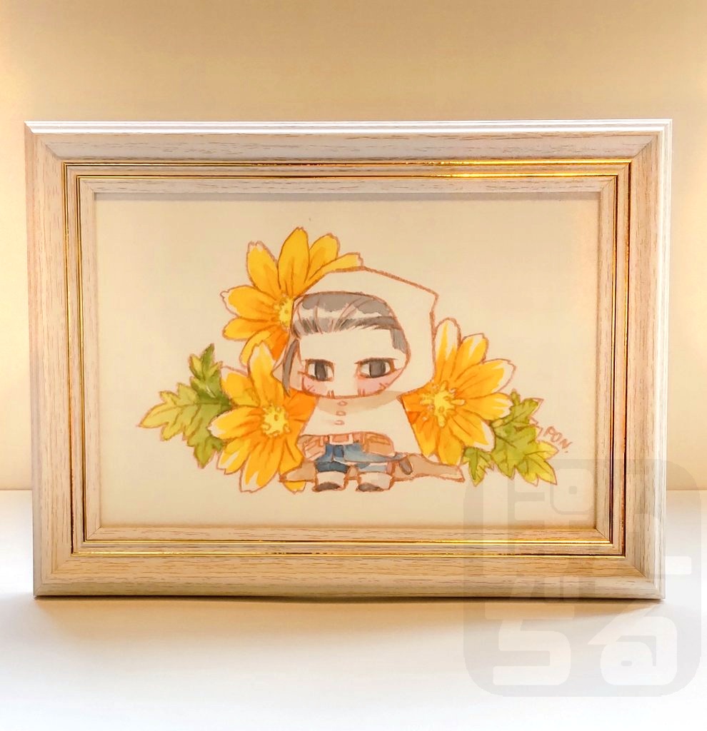 福寿草と尾ちゃん