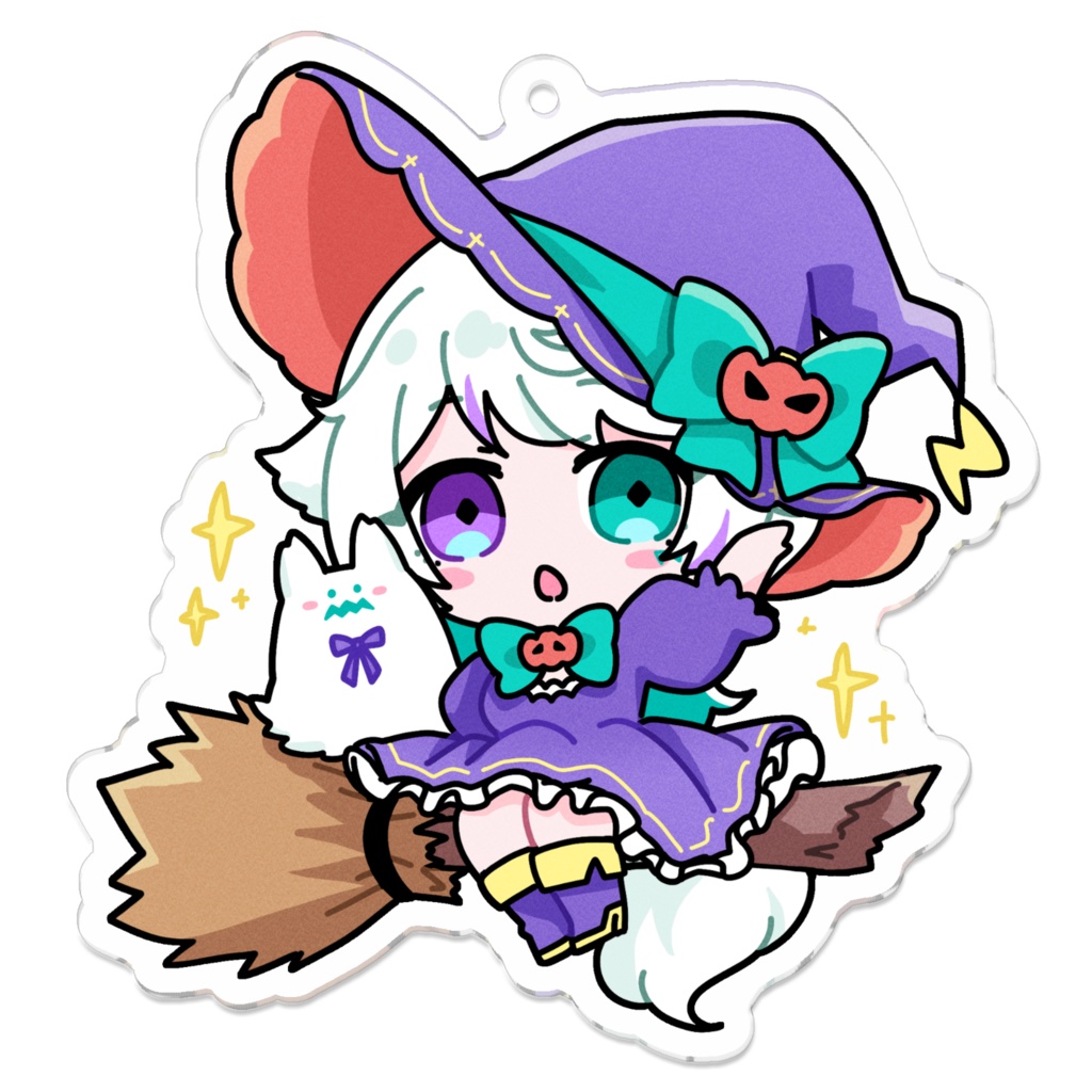 ハロウィンアクリルキーホルダー_魔女