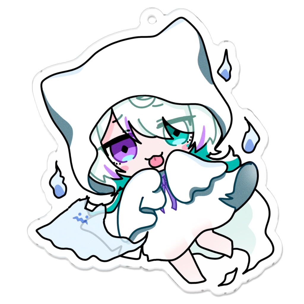 ハロウィンアクリルキーホルダー_おばけ