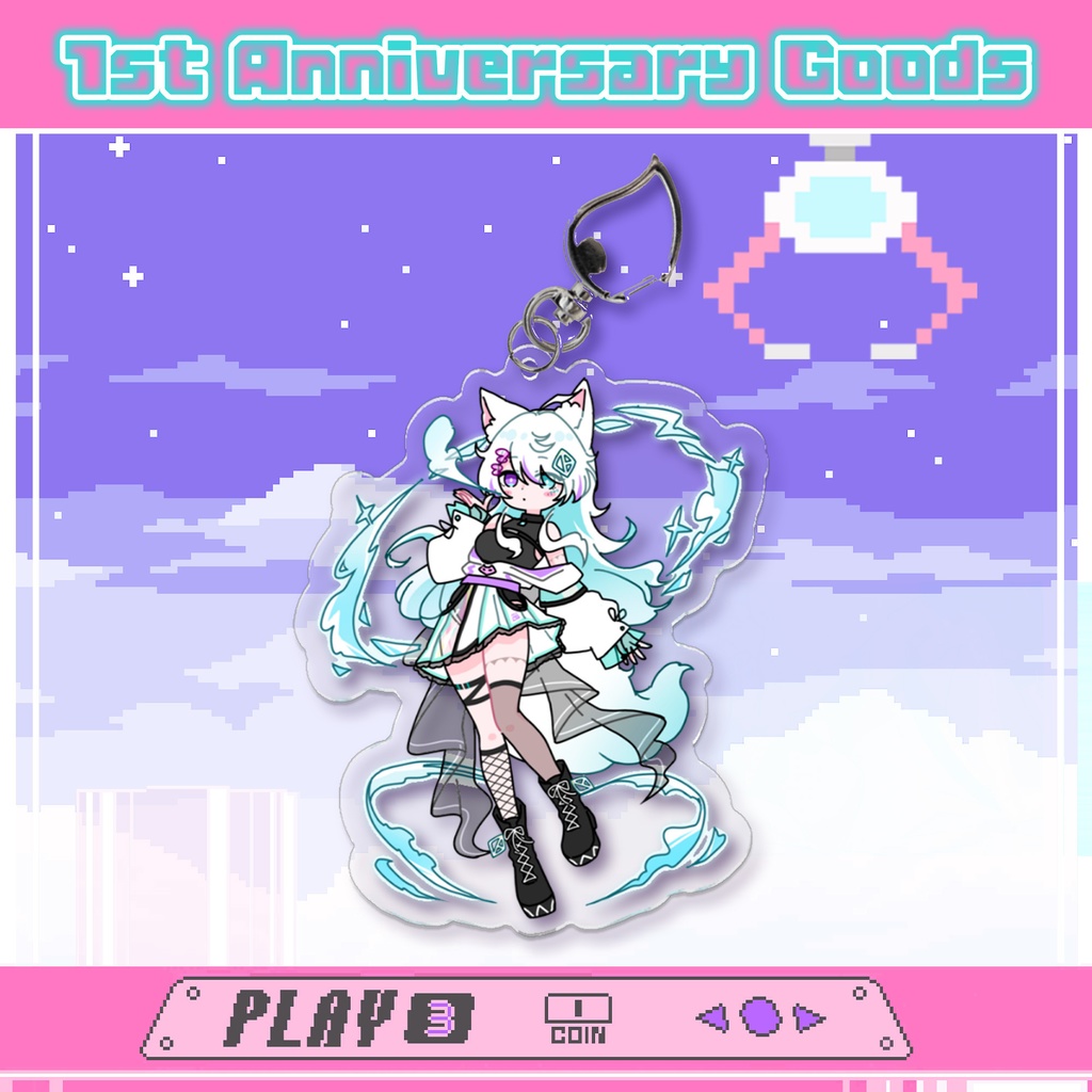 【受注生産】眠瑠おみ*1周年記念グッズ_属性アクリルキーホルダー