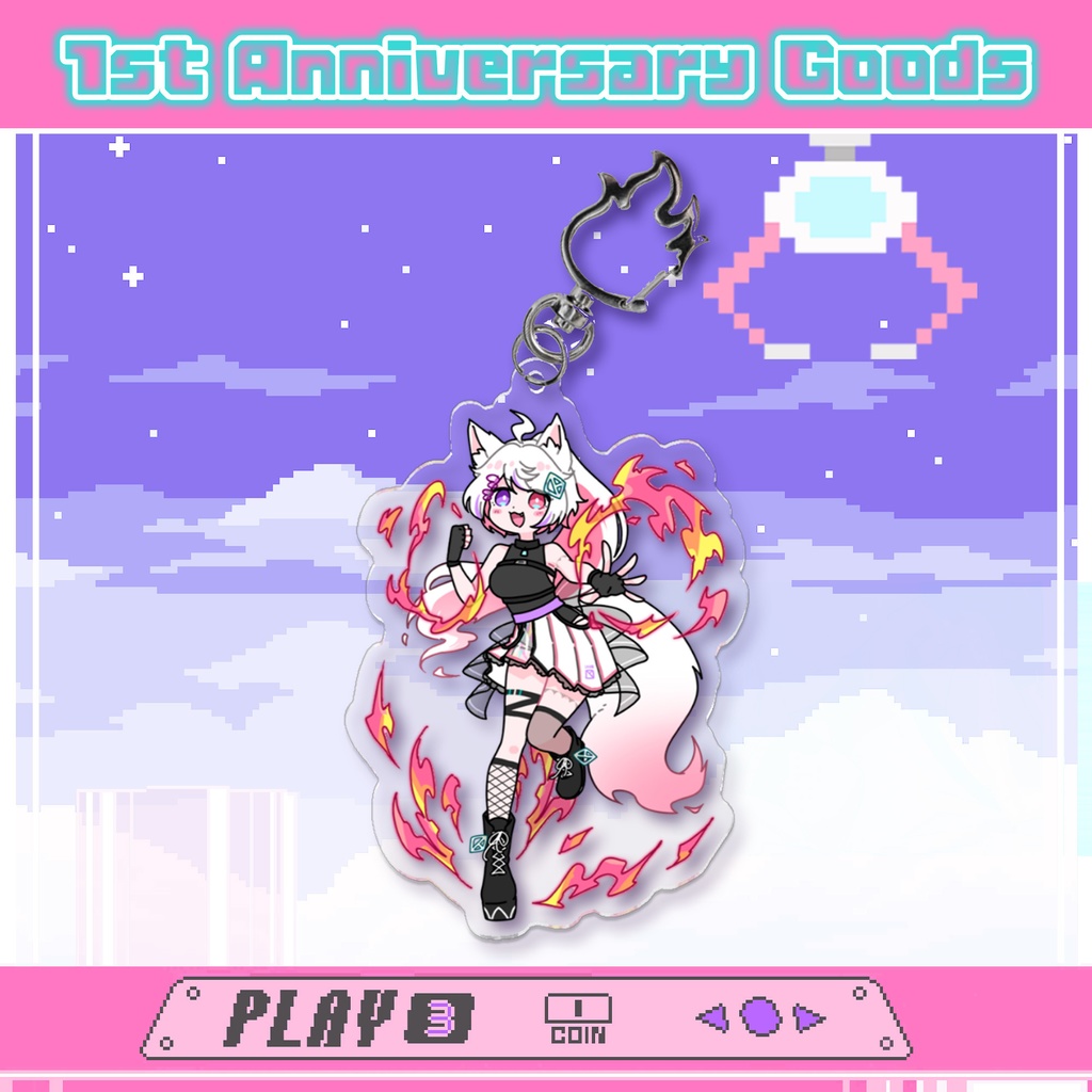 【受注生産】眠瑠おみ*1周年記念グッズ_属性アクリルキーホルダー