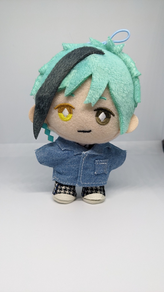 シャツ デニム ジャケット前開き(デニム襟、白襟)