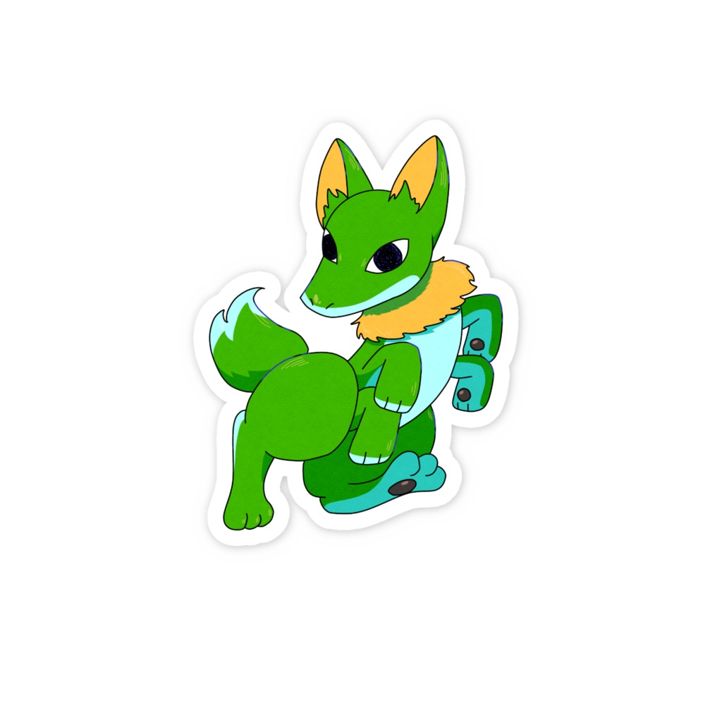 日記の生き物ステッカー 〜ヨモギキツネ〜