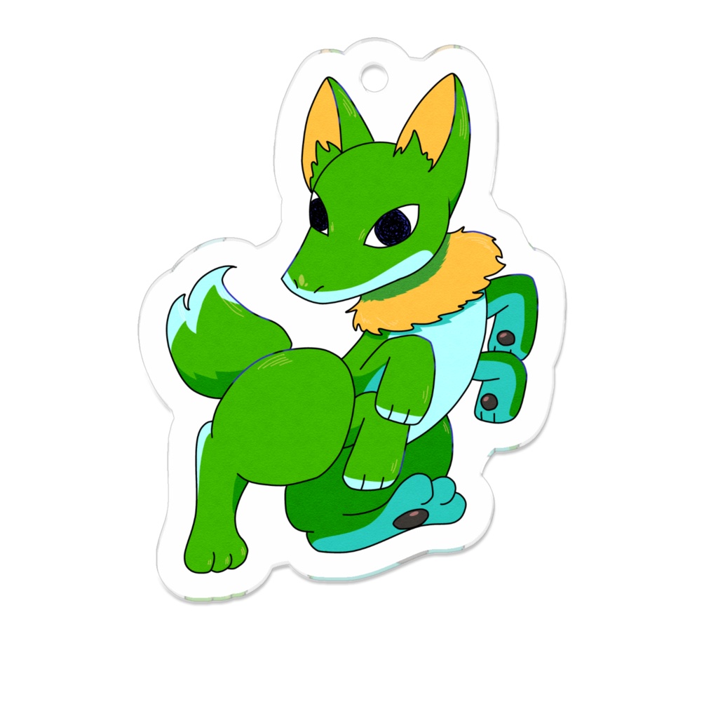 日記の生き物アクリルキーホルダー　〜ヨモギキツネ〜