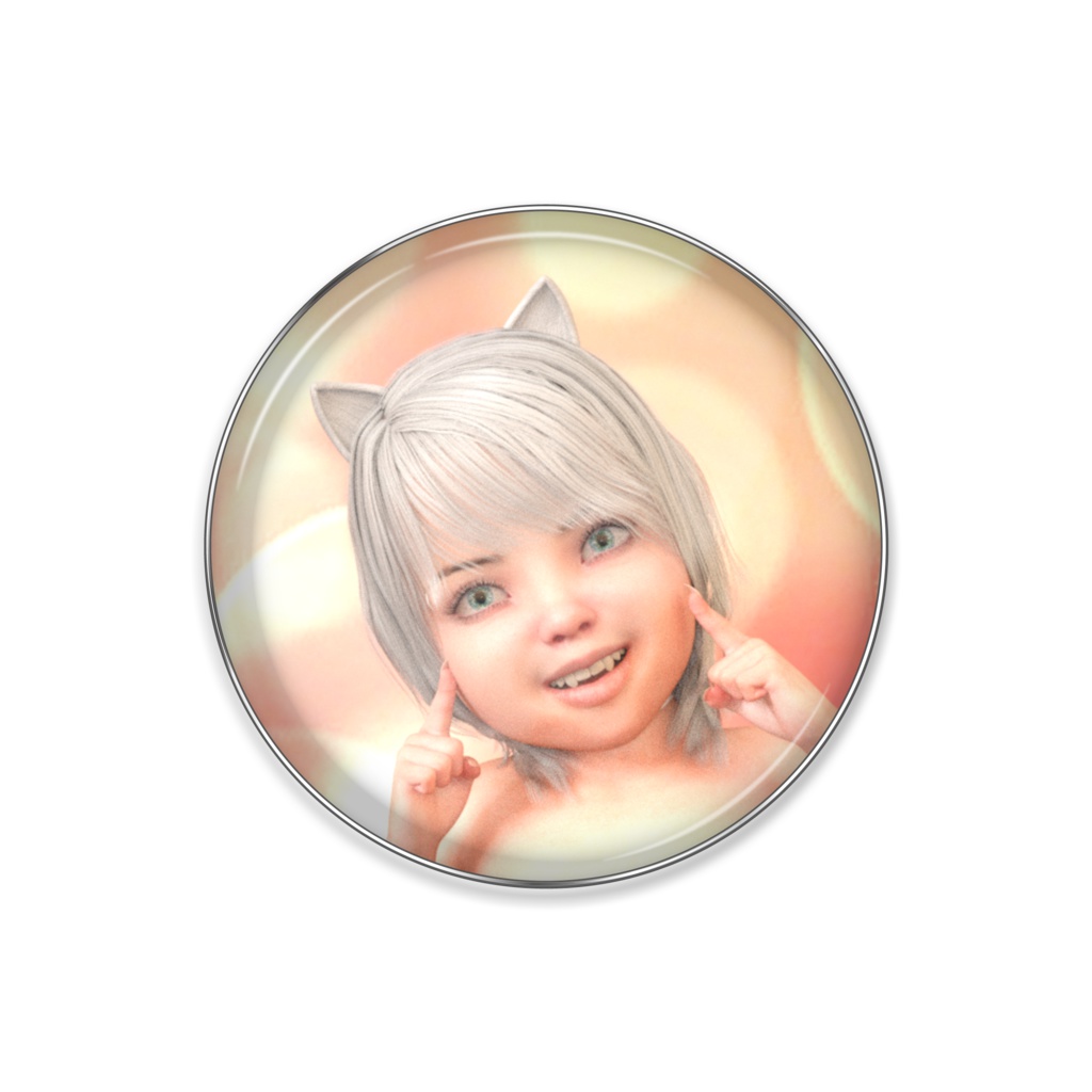 Baby白猫ピンバッジ２