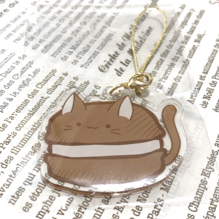 【販売終了】ちょこまか(ネコ)ストラップ