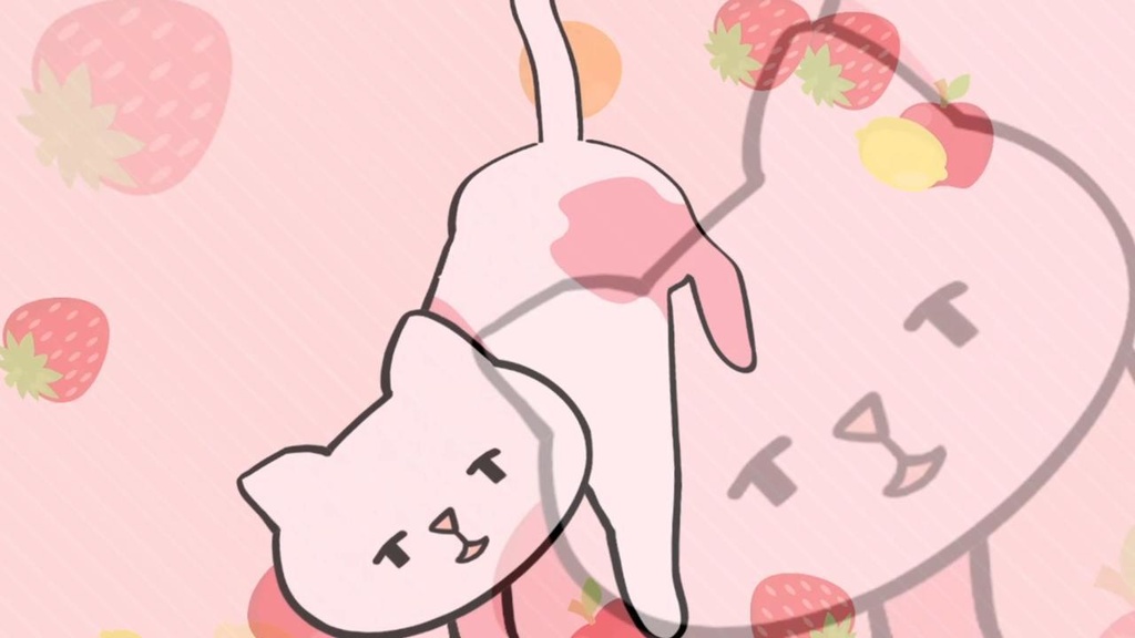 【汎用モデル】逆さまな猫
