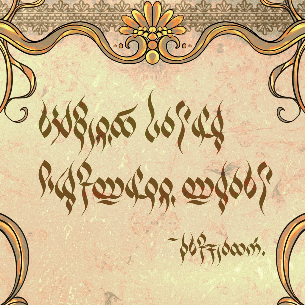 ブラックレターファンタジー文字フォント 6+6種