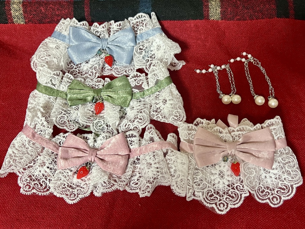 ぬい向けヘッドドレス＆フェイクパールネックレス