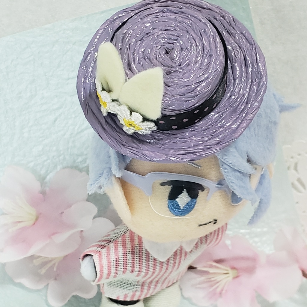 うさぎさんの耳つき帽子   もちマス・10cmぬい兼用