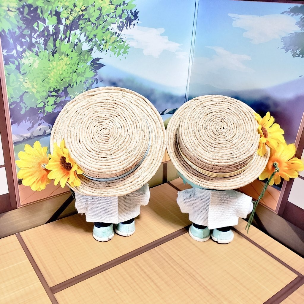 10cmぬい用大きなひまわり帽子