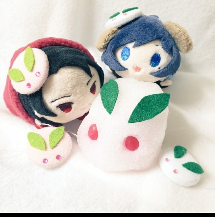 もちマス・10cmぬいぐるみ用 雪うさぎのベレー帽