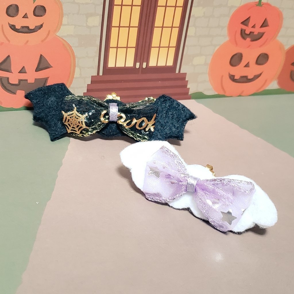 ハロウィンクリップ あくまの羽根 てんしの羽根