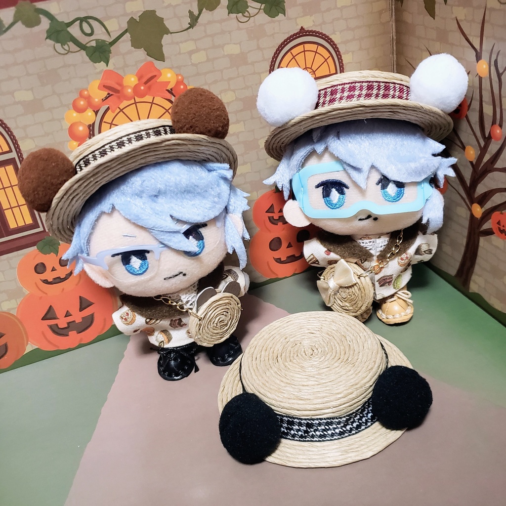 10cmぬい用 くまちゃんの麦わら帽子