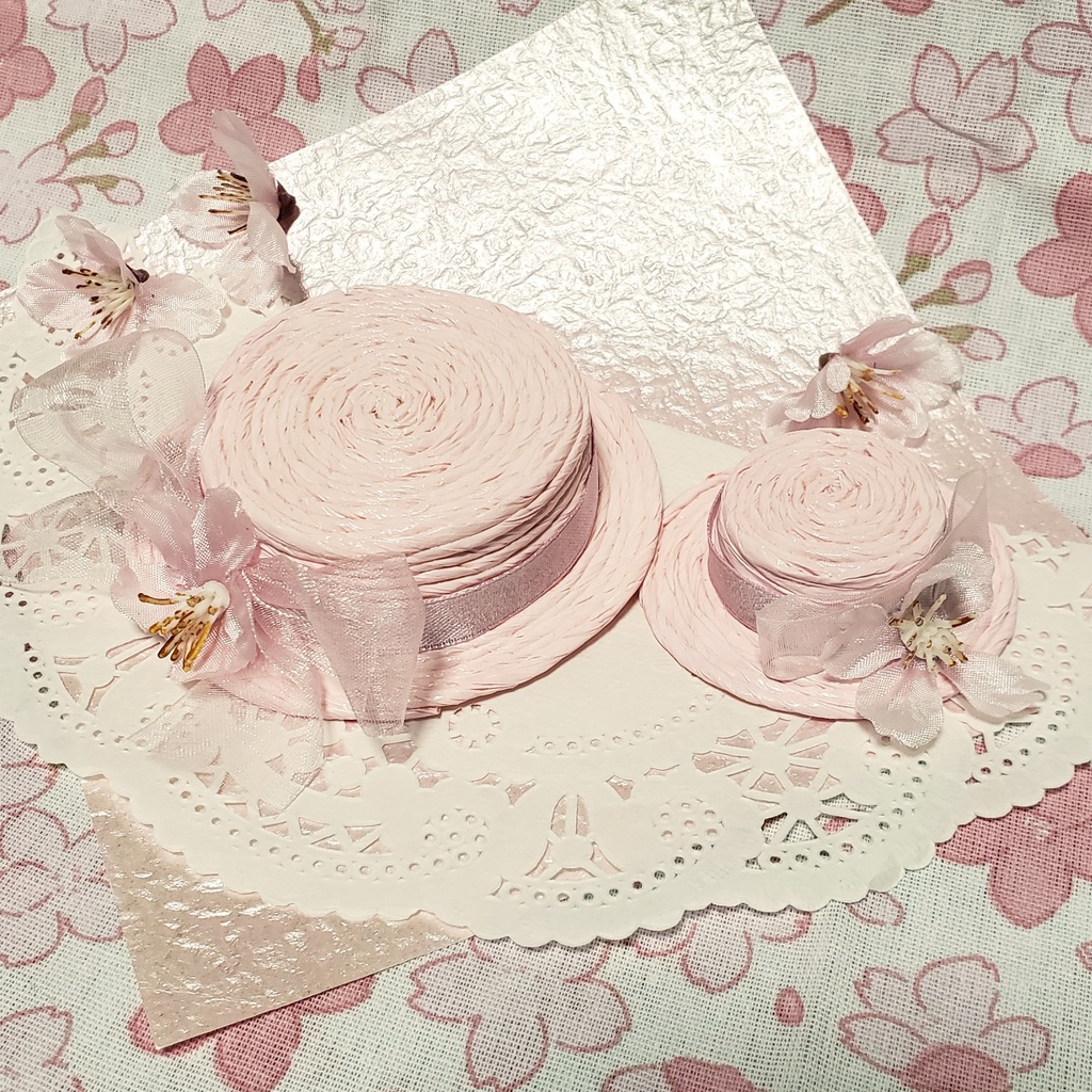 もちマス・10cmぬい用 さくらの帽子