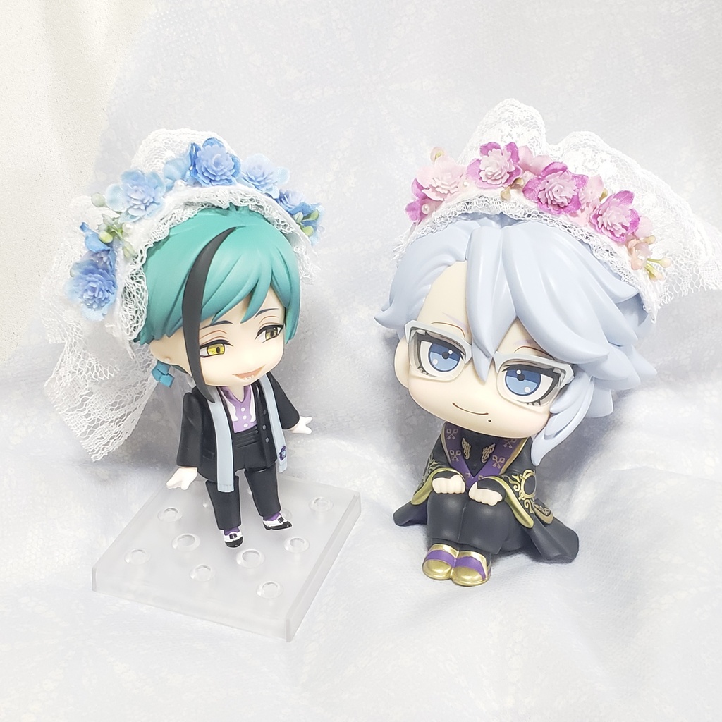 もちマス・ぬい用 ウェディングベール(ミニブーケつき)