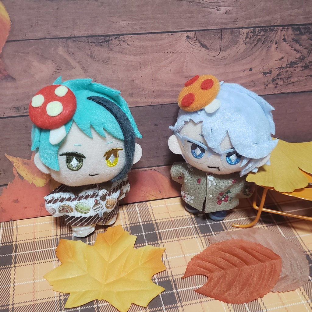 もち・10cmぬい用 きのこのベレー帽