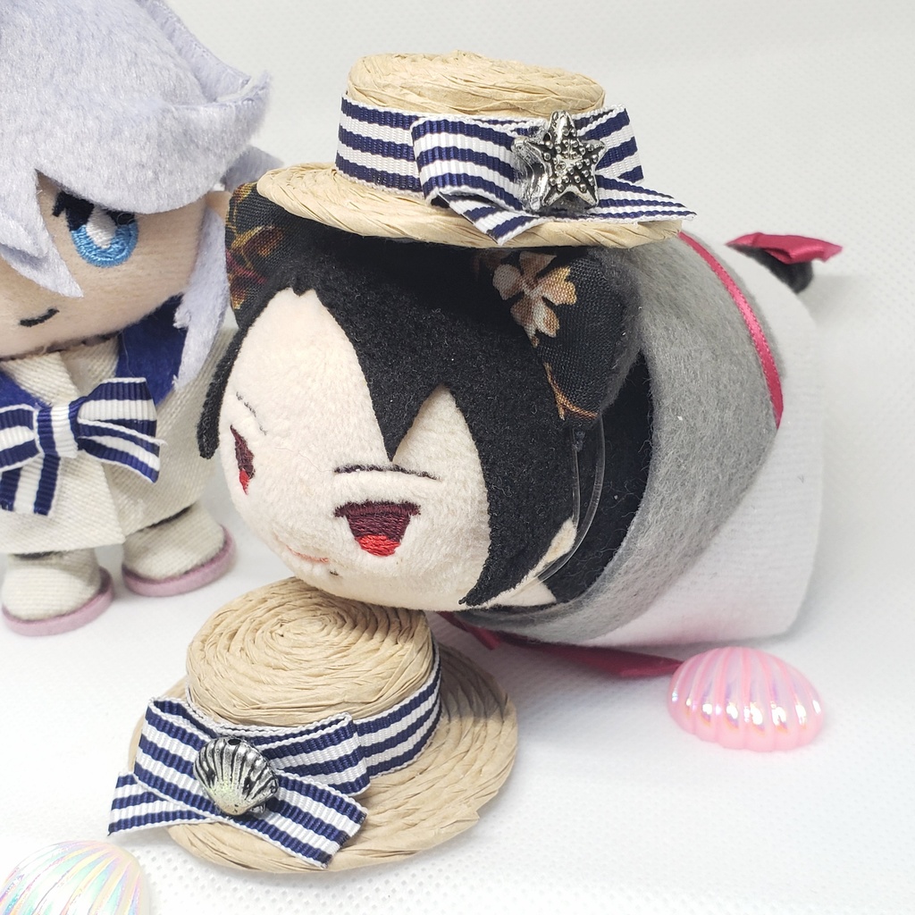 マリンモチーフの麦わらぼうし