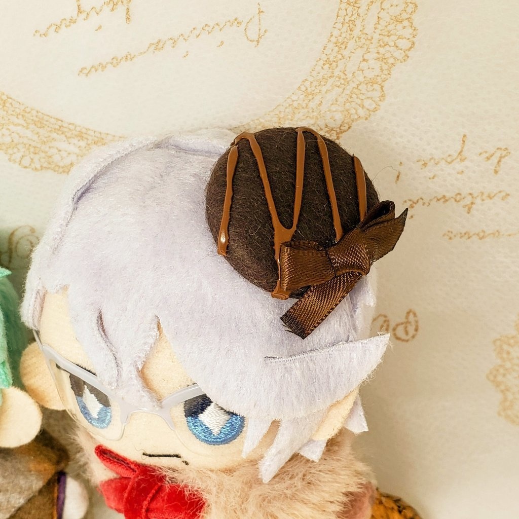 もち・10cmぬい用 チョコレートのベレー帽