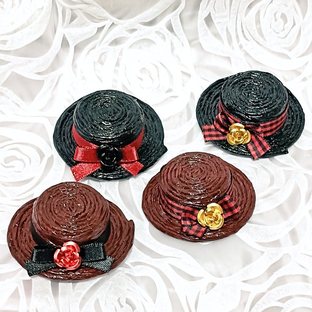 もち・10cmぬい用 薔薇のぼうし