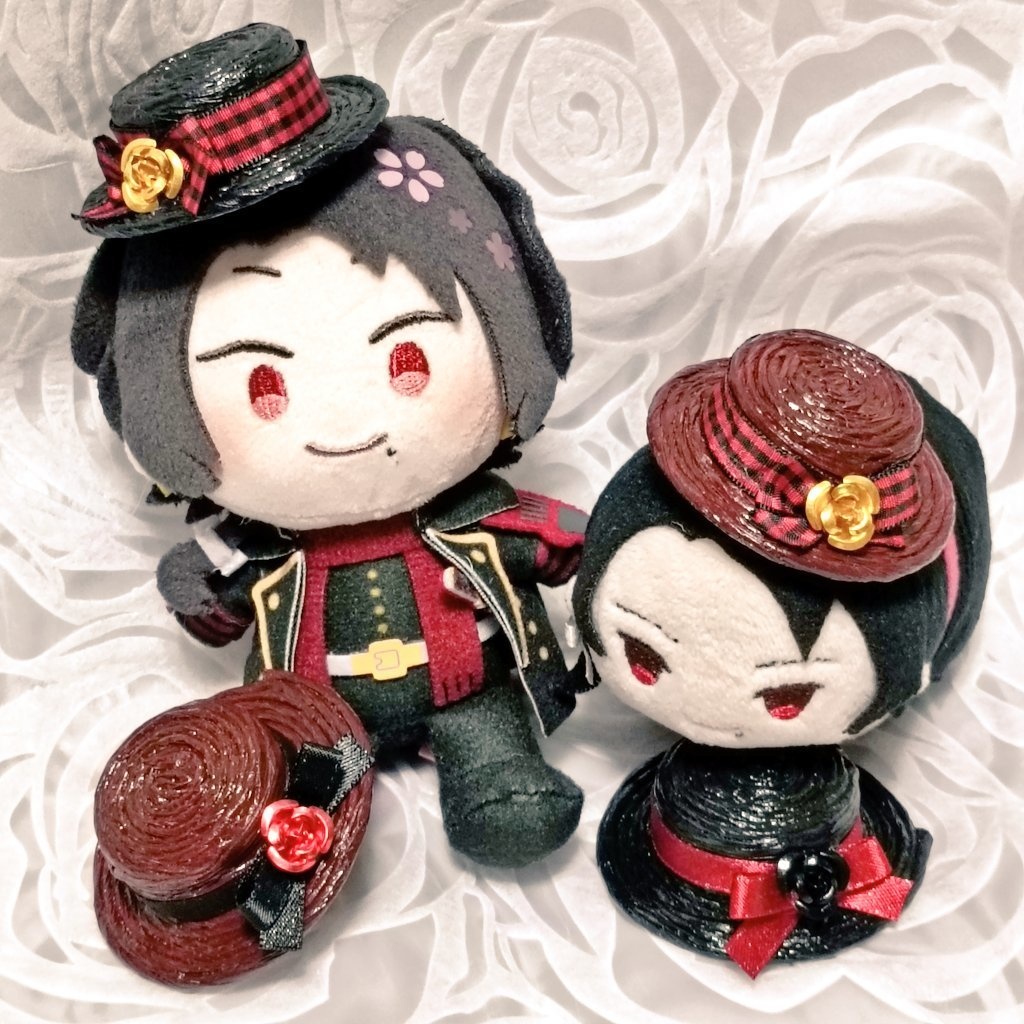 もち・10cmぬい用 薔薇のぼうし