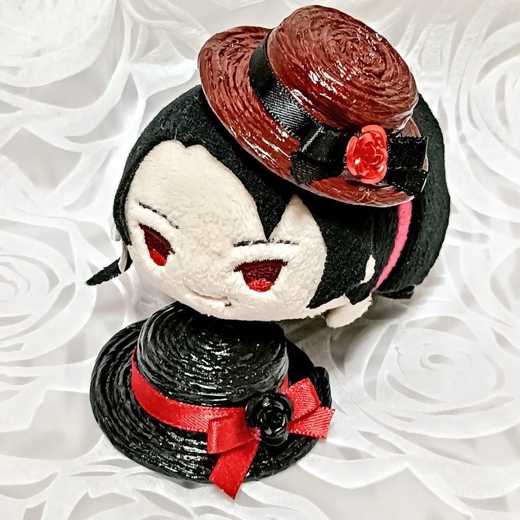 もち・10cmぬい用 薔薇のぼうし