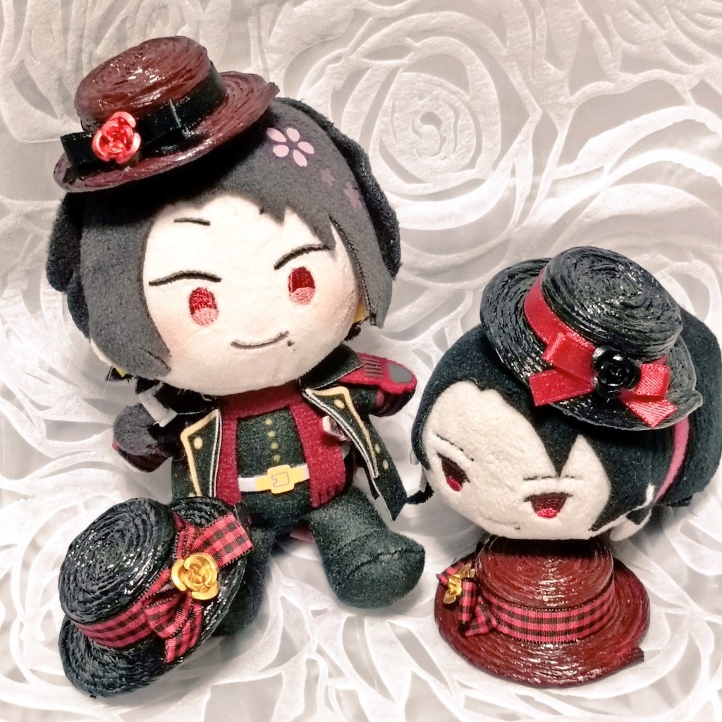 もち・10cmぬい用 薔薇のぼうし