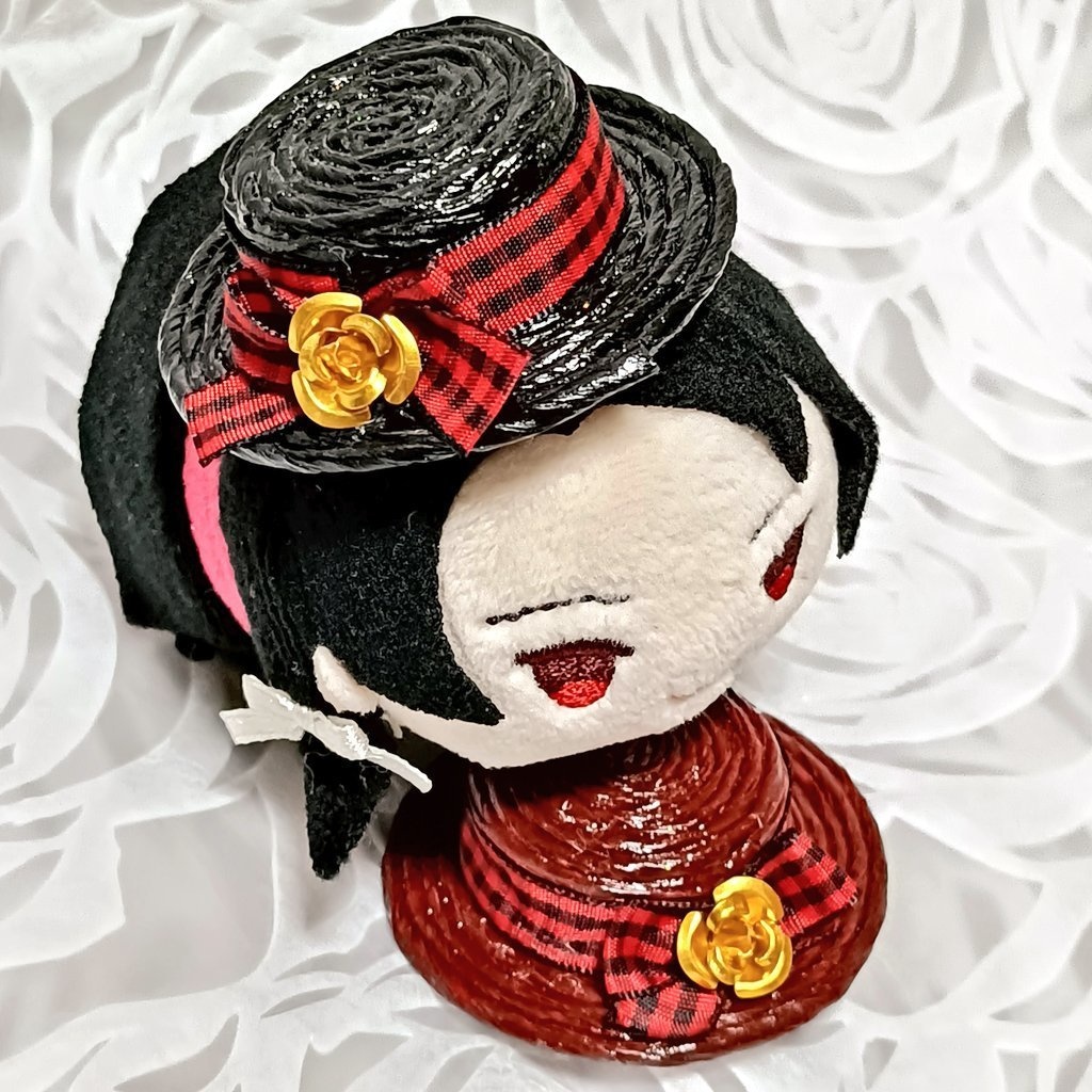 もち・10cmぬい用 薔薇のぼうし