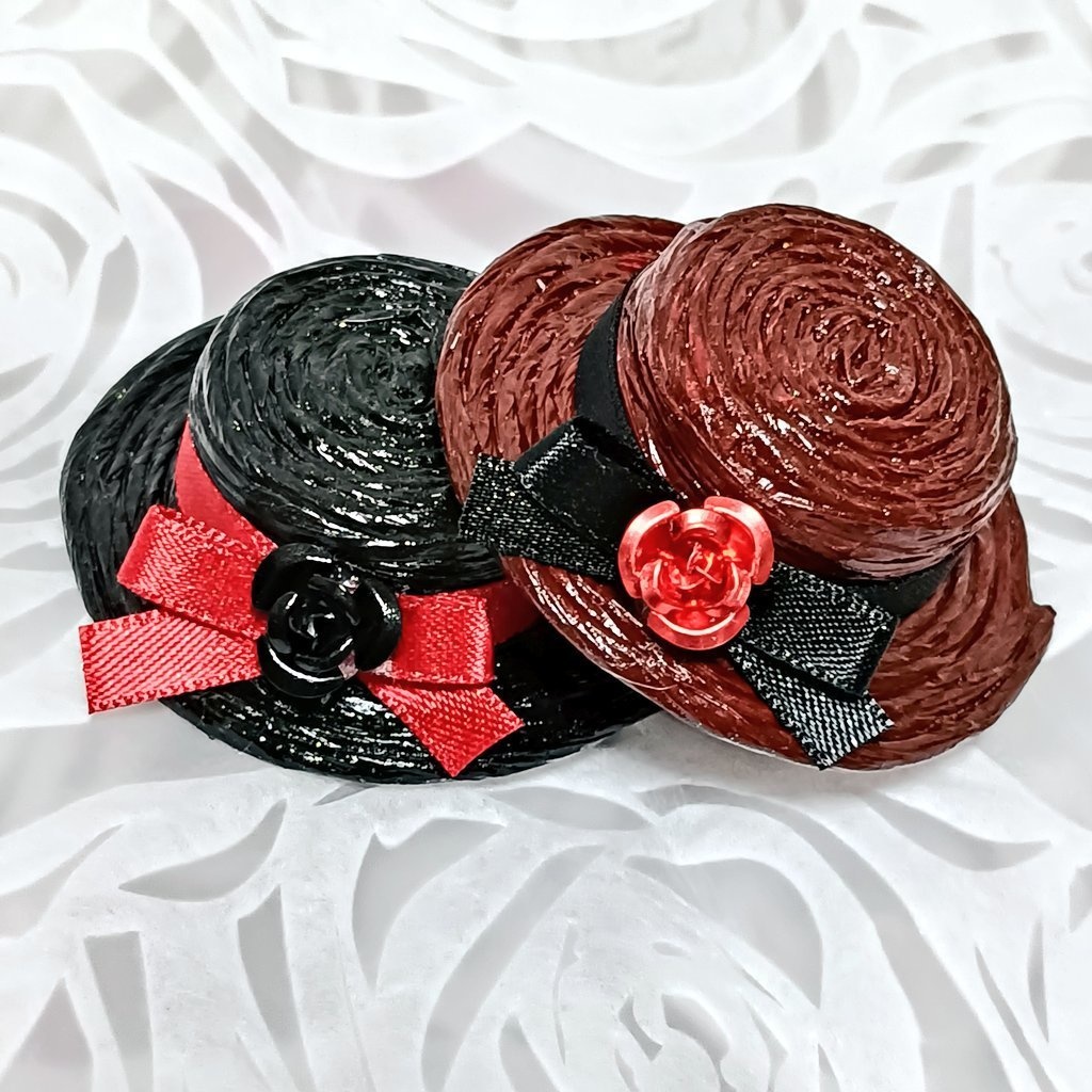 もち・10cmぬい用 薔薇のぼうし